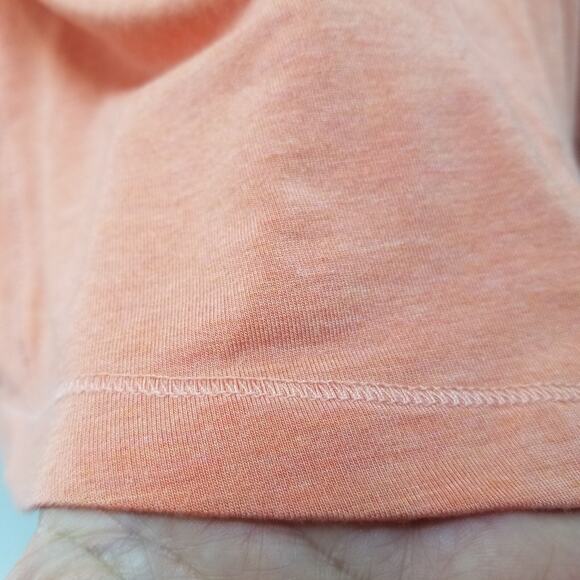 Soft Surroundings Orange Tunic Top XL Long Sleeve V neck Soft Knit Boho Buttons - Picture 6 of 9